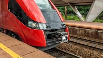 Modern intercity train, Warsaw, Poland Modern intercity train, Warsaw, Poland